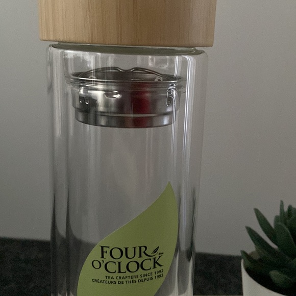 NEW Four O'clock Glass Tea Infuser Travel Mug - Picture 11 of 13